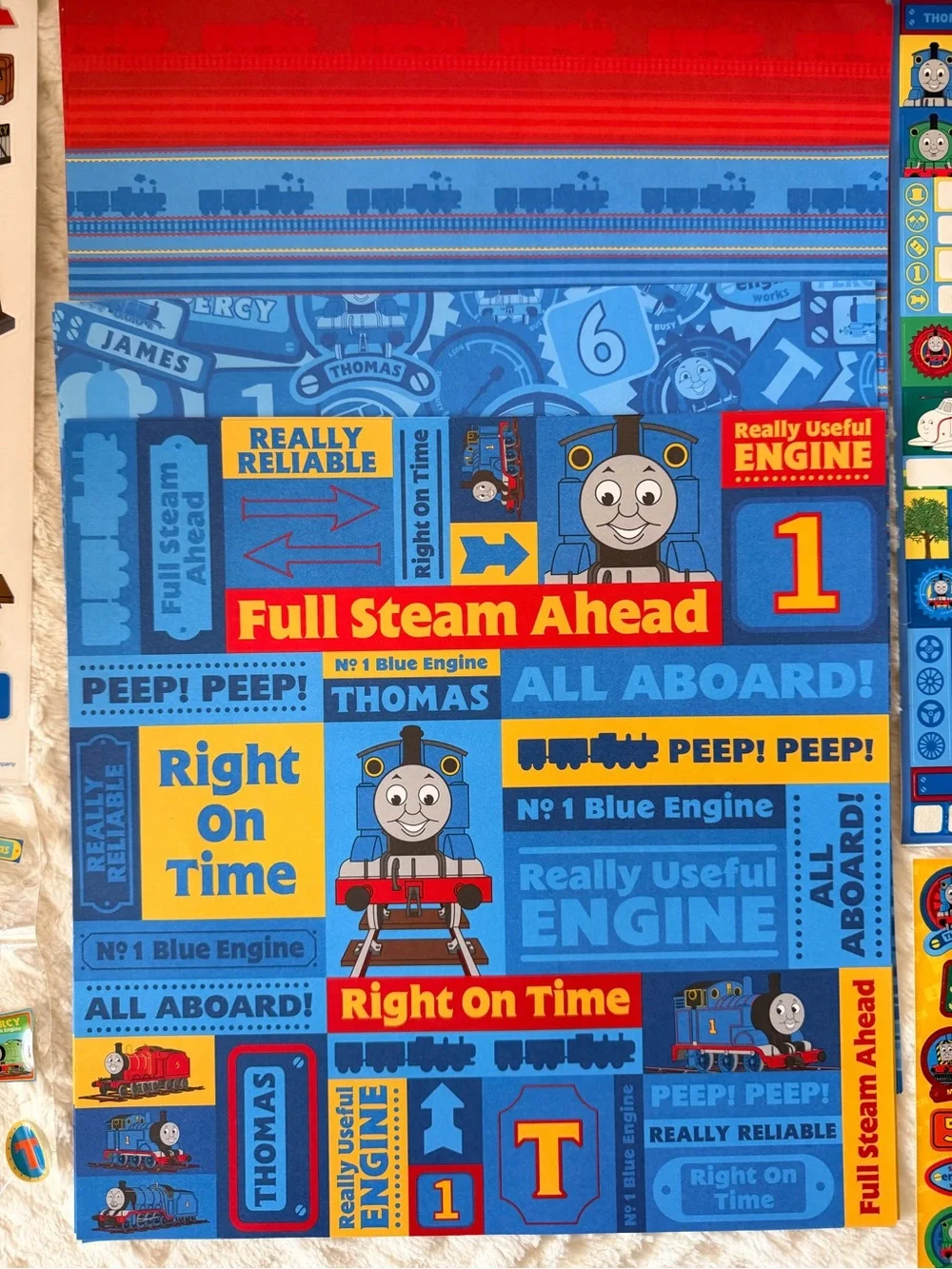 Vintage 2005 Sandylion Thomas & Friends 12x12 Scrapbook Album & Supplies